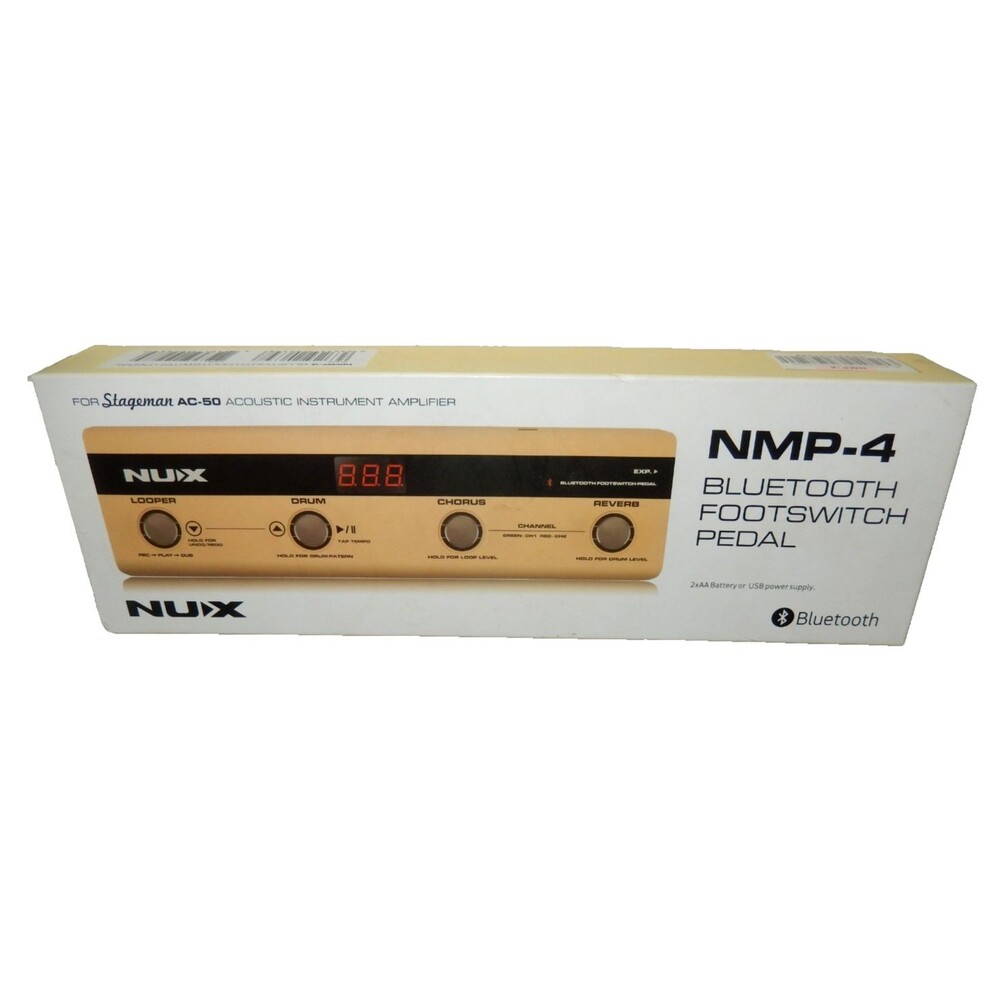 NUX NMP-4 Bluetooth Foot Switch Pedal Controller For Stageman AC-50 Acoustic Amp